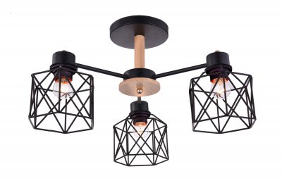 Потолочный светильник Escada 508/3PL E27*60W Black DALLAS