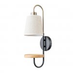 Настенный светильник Escada 582/1A E14*40W Black/Brass/Wood