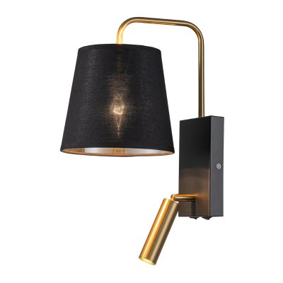 Настенный светильник Escada 589/1A E14*40W Black/Brass COMFY Настенный светильник Escada 589/1A E14*40W Black/Brass COMFY