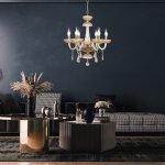 Подвесной светильник Escada 590/6PL E14*40W Gold
