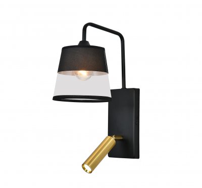 Настенный светильник Escada 598/1A E27*40W Black/Brass