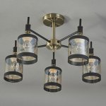 Потолочный светильник Escada 599/5P E27*60W Antique brass/Black DETROIT