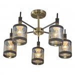 Потолочный светильник Escada 599/5P E27*60W Antique brass/Black DETROIT
