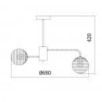 Светильник на штанге Escada 646/6P E27*60W Black TWILIGHT