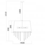 Подвесной светильник Escada 652/5S E27*60W Black CHARM