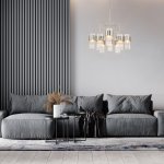 Подвесной светильник Escada 656/8PL E14*40W Satin nickel GARDA