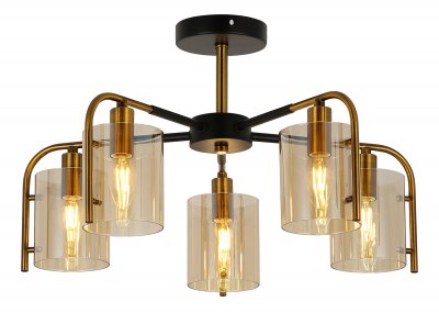 Потолочный светильник Escada 671/5P E14*40W Black/Gold ELEGANT