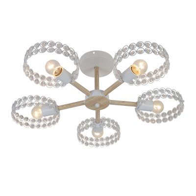 Светильник на штанге Escada 679/5P E27*60W White/Wood BANJO Светильник на штанге Escada 679/5P E27*60W White/Wood BANJO