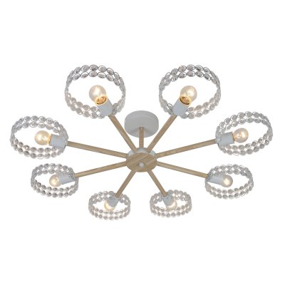 Светильник на штанге Escada 679/8P E27*60W White/Wood