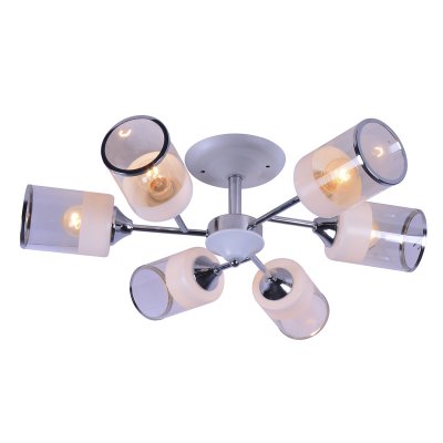 Потолочный светильник Escada 684/6P E27*60W White/Chrome VITALINA Потолочный светильник Escada 684/6P E27*60W White/Chrome VITALINA