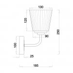 Настенный светильник Escada 685/1A E14*60W Copper NOBLE