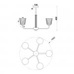 Светильник на штанге Escada 685/5PL E14*60W Copper NOBLE