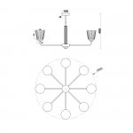 Светильник на штанге Escada 685/8PL E14*60W Copper NOBLE