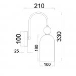 Настенный светильник Escada 686/1A E14*60W Copper ODE