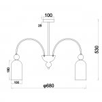 Светильник на штанге Escada 686/5PL E14*60W Chrome ODE