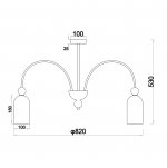 Светильник на штанге Escada 686/8PL E14*60W Chrome ODE