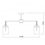Светильник на штанге Escada 688/8P E14*40W Brass DIVITA