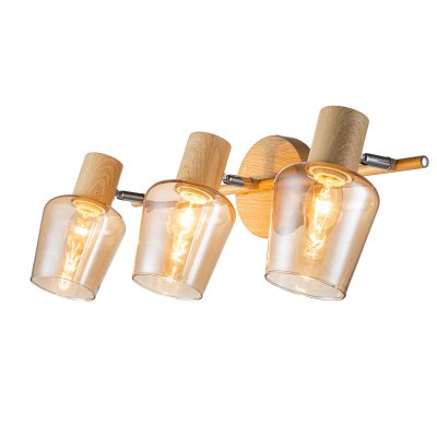 Настенно-потолочный свет Escada 691/3P E14*40W Wood WOODY Настенно-потолочный свет Escada 691/3P E14*40W Wood WOODY