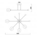 Светильник на штанге Escada 695/4P E14*40W Chrome UNIVERSE