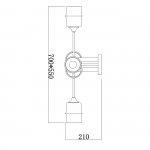Потолочный светильник Escada 699/6P E27*60W Black MONDRIAN