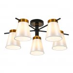 Светильник на штанге 120005/5R E14*40W Black/Gold