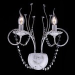 Светильник Eurosvet 10002/2 белый с золотом/прозрачный хрусталь Strotskis