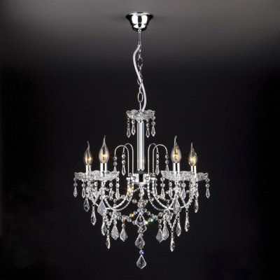 Светильник Eurosvet 3908/10+5 хром/прозрачный хрусталь Strotskis