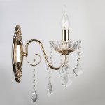 Настенный светильник бра Eurosvet 3906/1 золото/прозрачный хрусталь Strotskis
