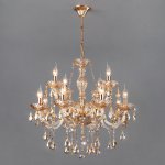 Светильник Eurosvet 3543/8+4 золото/тонированный хрусталь Strotskis