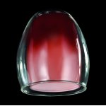 Плафон двойной красный+прозрачный 80мм E14 Евро 9808 / 30151 арт. 70433 Конфетти