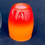 Плафон стекло двойной оранжевый+прозрачный E14 для светильников Евро 9808 /30141  70438 Конфетти