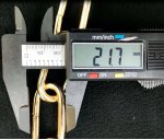 Цепь для люстры золотая 1 метр + 2 карабина 10301 до 30кг