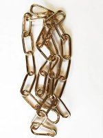 Цепь для люстры золотая 1 метр + 2 карабина 10301 до 30кг