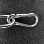 Цепь для люстры белая с золотом 1 метр + 2 карабина 10302 до 30кг