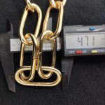 Цепь для люстры черная с золотом 1 метр + 2 карабина 10304 до 30кг