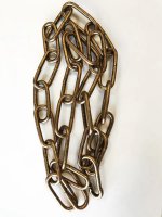 Цепь для люстры черная с золотом 1 метр + 2 карабина 10304 до 30кг