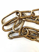 Цепь для люстры черная с золотом 1 метр + 2 карабина 10304 до 30кг