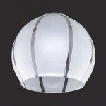 Плафон стекло белый матовый полосатый 120мм E14-27 (36мм посадка) Евро 353 Libre