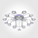 Потолочный светильник Eurosvet 80109/21 хром/синий+фиолетовый