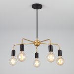 Люстра Eurosvet 70053/5 черный/золото