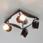 Люстра Eurosvet 20057/4 хром/черный