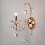 Настенный светильник бра Eurosvet 10044/1 золото/прозрачный хрусталь Strotskis