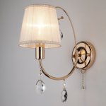 Настенный светильник бра Eurosvet 10087/1 золото/прозрачный хрусталь Strotskis