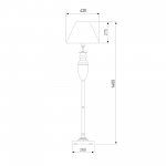 Торшер классический зеленый 009/1T GR