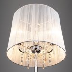 Торшер с прозрачным абажуром 2045/3F хром/белый