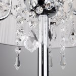 Торшер с прозрачным абажуром 2045/3F хром/белый