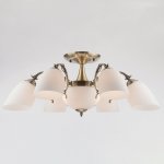 Люстра потолочная с плафонами 22010/6+2 античная бронза