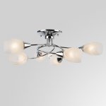 Светильник потолочный с белыми плафонами 2275/6 хром