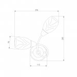 Бра с двумя плафонами 2275/2 хром