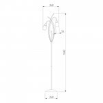 Торшер со стеклянными плафонами 22080/2F хром
